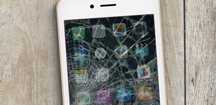 iPhoneのガラス割れ画像